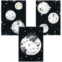 POSTER Set Mit 3 Planets Lunas A4 Rahmenlos - Klar, Papier (29.7/5/21cm) - Nacnic
