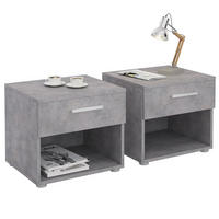 NACHTTISCH MARY 2ER-SET - Grau, Holzwerkstoff (42/38/30cm) - CARO-Möbel