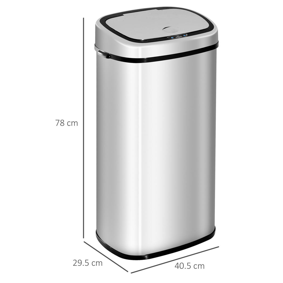 ABFALLEIMER - Silberfarben, Metall (295/78/405cm)