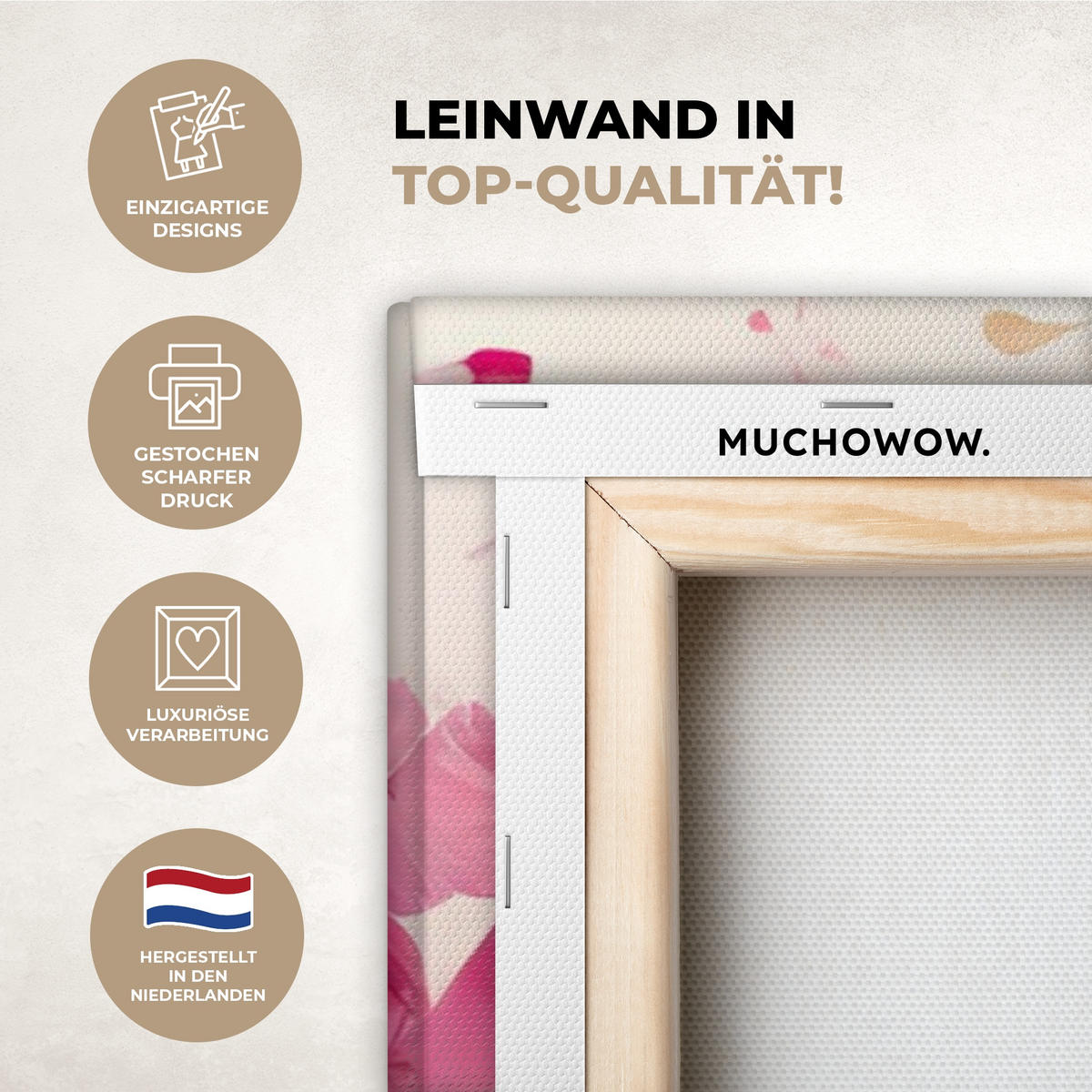 LEINWANDBILD Aquarell - Baum - Kunst - Abstrakt Deko Groß 90x140 cm - Multicolor, Textil (90/140cm) - MuchoWow