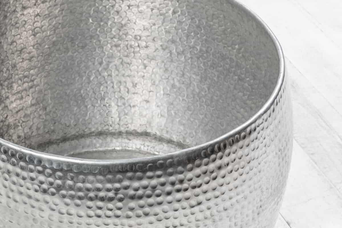 COUCHTISCH ORIENT II Aluminium rund Silber 60cm - Silberfarben/Goldfarben, Metall (60/60/30cm) - riess-ambiente