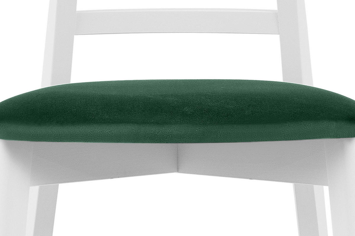 ESSTISCHSTÜHLE LILIO 2 St Vintage, Dunkelgrün / weiß - Dunkelgrün/Weiß, Holz/Textil (47/76/45cm) - KONSIMO®