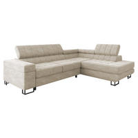 ECKSOFA Laris, Seite: Rechts - Champagner/Schwarz, Holz/Textil (271/203cm) - MIRJAN24