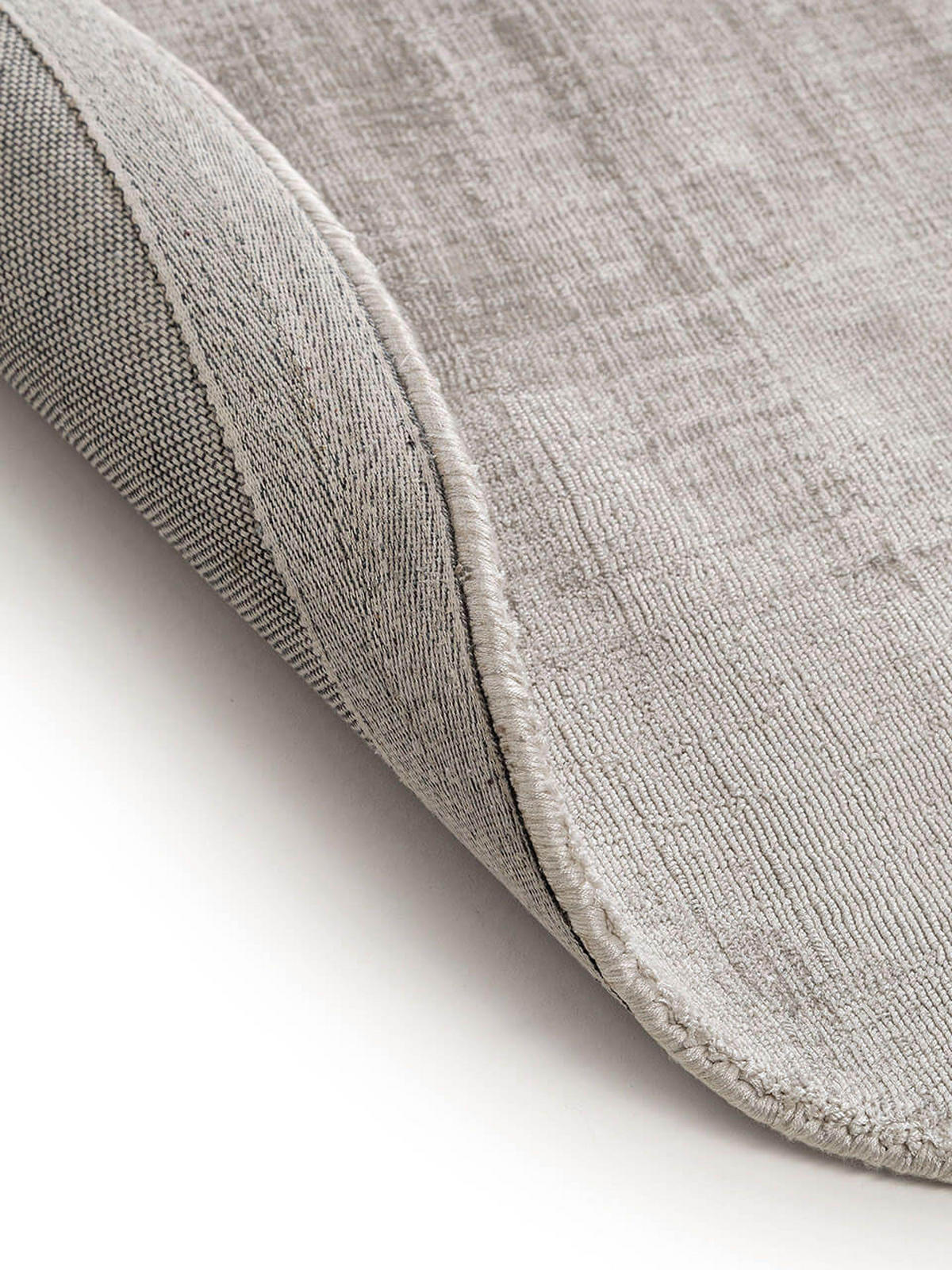 VISKOSETEPPICH OVAL Nova Hellgrau 150x230 cm - Grau, Textil (150/1cm) - KUNSTLOFT