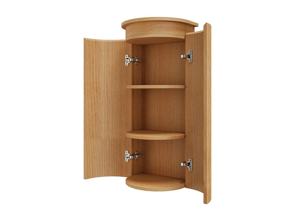 BADSCHRANK - 37.9 cm x 29.4 cm - holz - naturfarben hell Bulmas - Naturfarben, Holz (37.9/84/29.4cm) - Vente-Unique