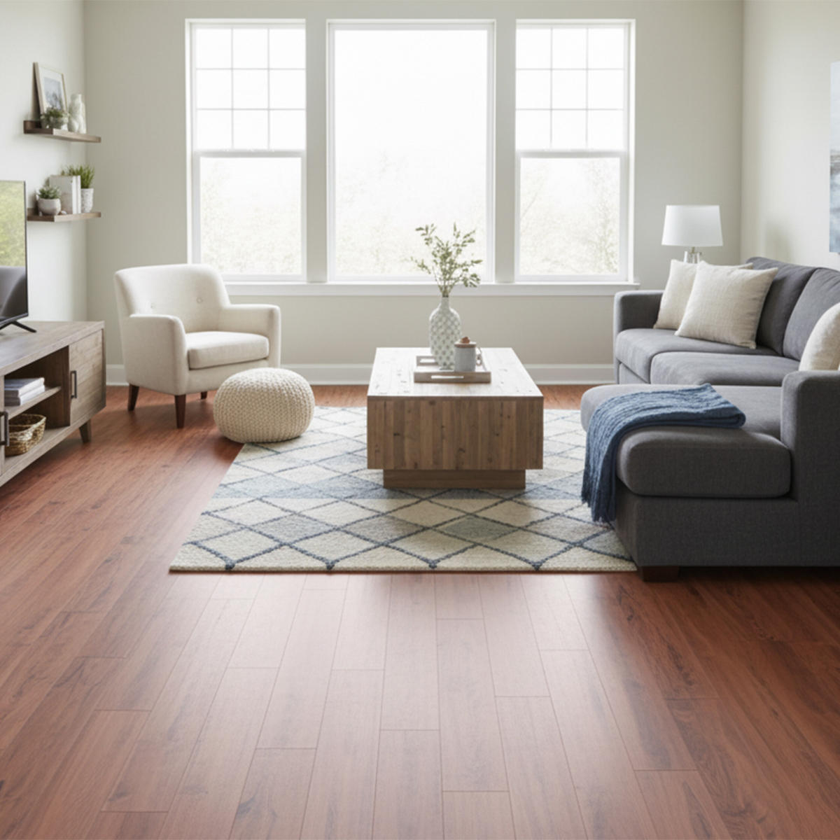 PVC Bodenbelag - Braun, Kunststoff/Stein (1.8/91/15cm) - Relaxdays