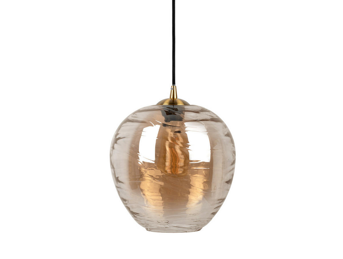 HANGELAMPE Glamour Globe 25/25/25 cm - Braun, Glas (25/25/25cm) - Leitmotiv