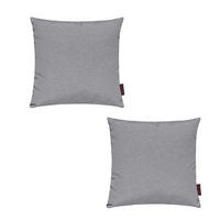 KISSENHÜLLE 2er Set Fino uni 50/50 cm - Grau, Textil (50/50cm) - Magma Heimtexx