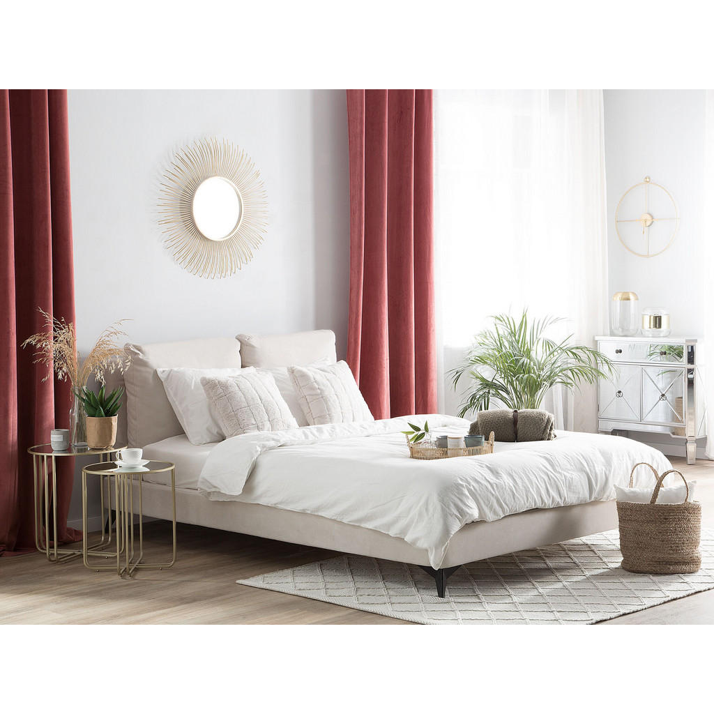 Thumbnail - Beliani Polsterbett, Beige, Textil, 140x200 cm, Schlafzimmer, Betten, Polsterbetten