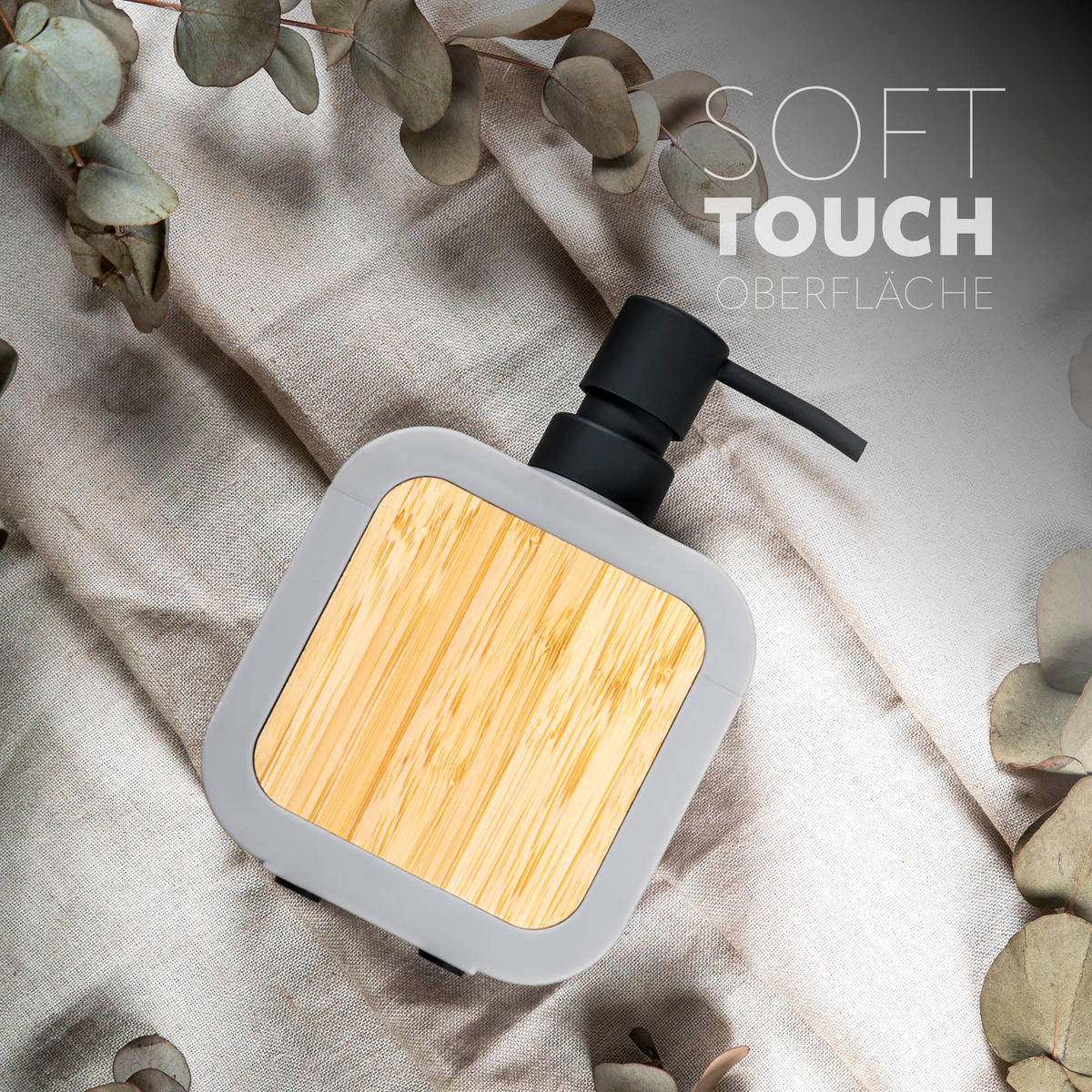 SEIFENSPENDER 300 ml, taupe - Taupe, Kunststoff (11/17/5cm) - eluno