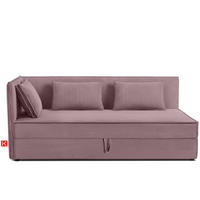 JUGENDBETT ROTI Einzelbett mit Bettkasten, 90x200cm, Bett mit Bonellmatratze, mit Rückenlehne - Lila/Schwarz, Holz/Holzwerkstoff (92/200cm) - KONSIMO®
