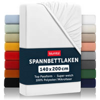 SPANNBETTLAKEN 2er-Set 140/200/30 cm Weiß - Weiß, Textil (140/200cm) - Blumtal