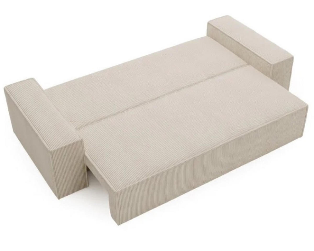 SOFA Rosa AGA Ausziehbar - Rosa, Textil (256/94/97cm) - Sepro Meble