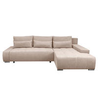 ECKSOFA Bloom mit Bettkasten und Schlaffunktion L-Form - Beige, Textil (267/185cm)