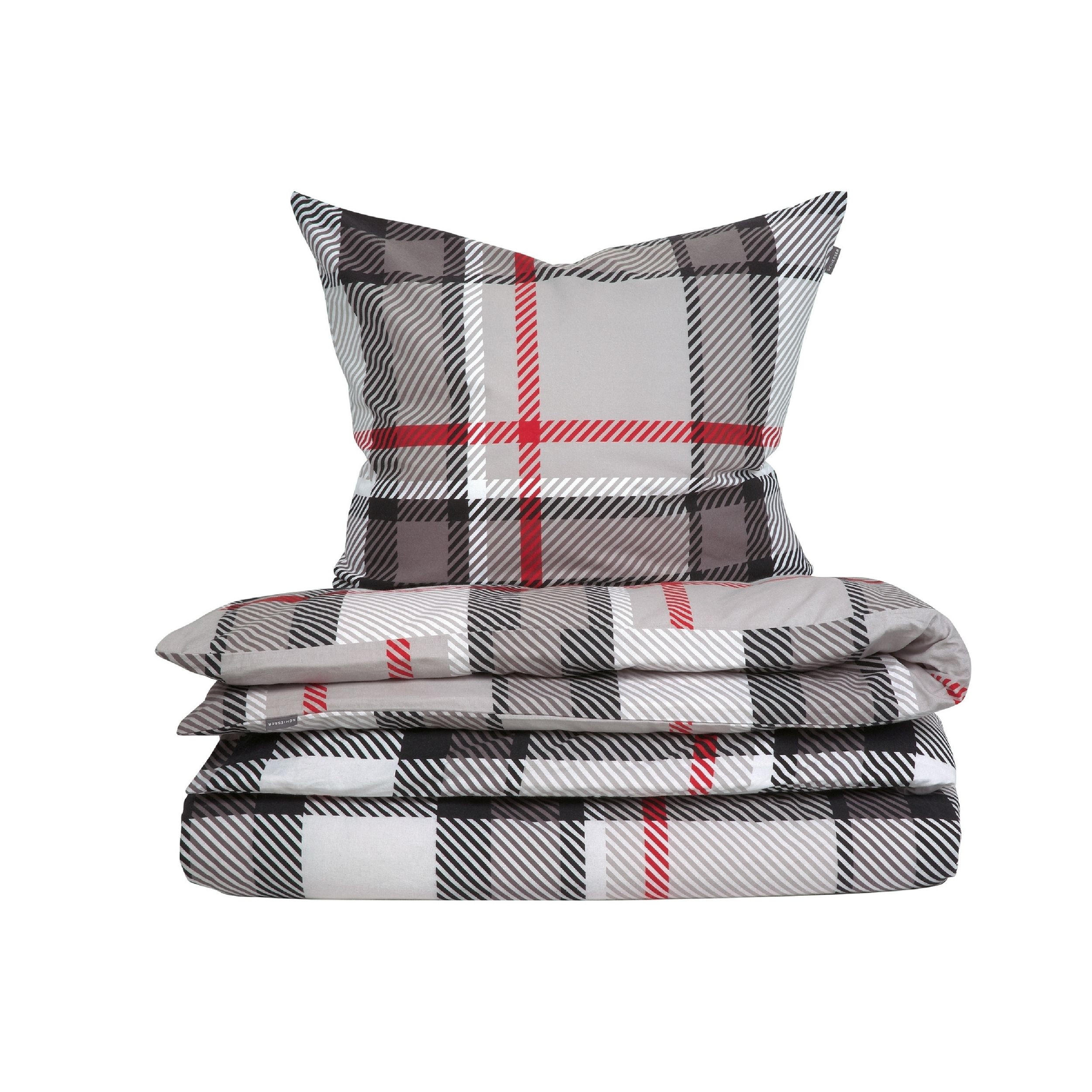 BETTWÄSCHESET Talisa - Feinbiber - 2-teilig - 135x200 cm - Grau - Grau, Textil (135/200cm) - SCHIESSER