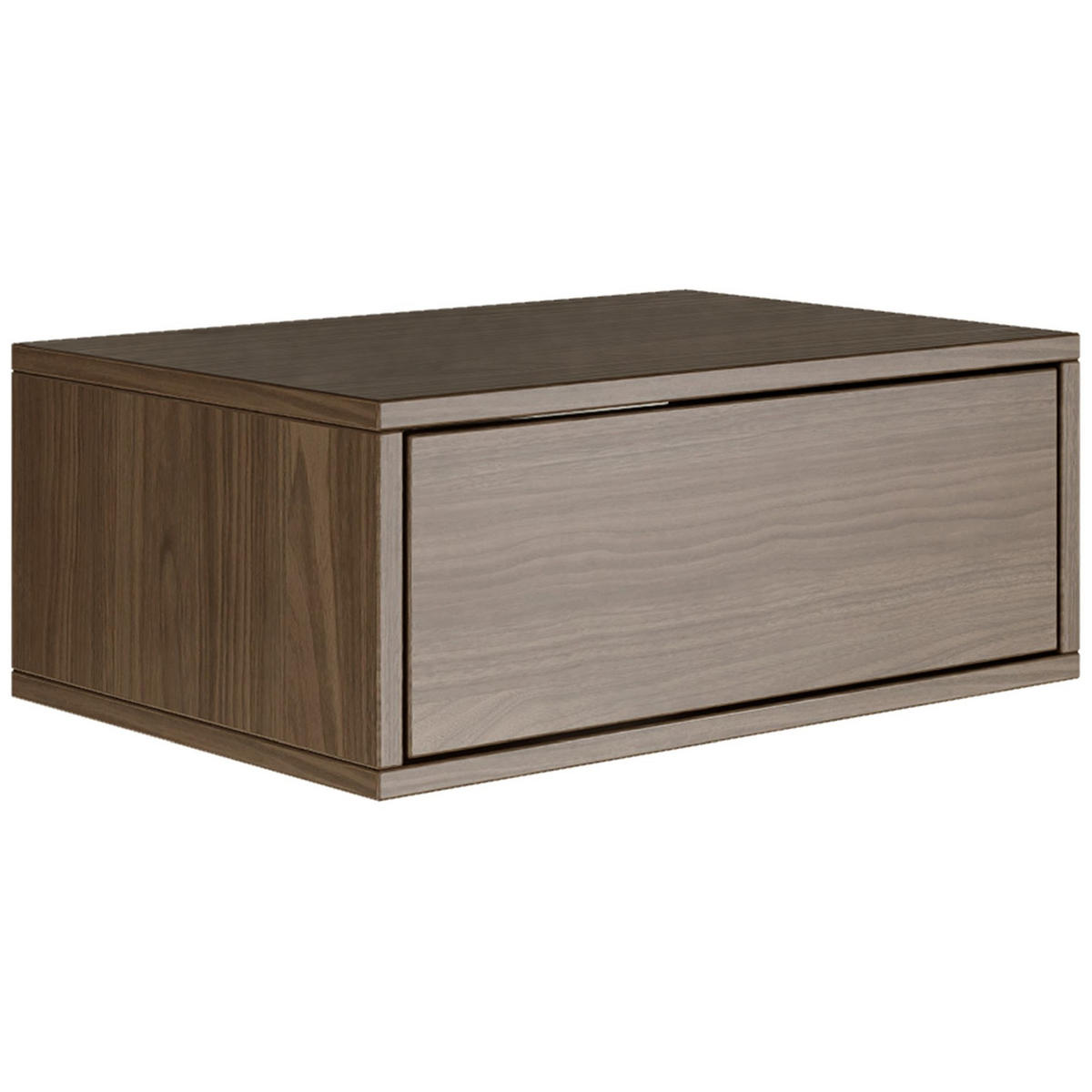 NACHTTISCH hängend Framme Walnuss Holzoptik, 50 cm - Dunkelbraun, Holzwerkstoff (50/20.8/36cm) - Selsey