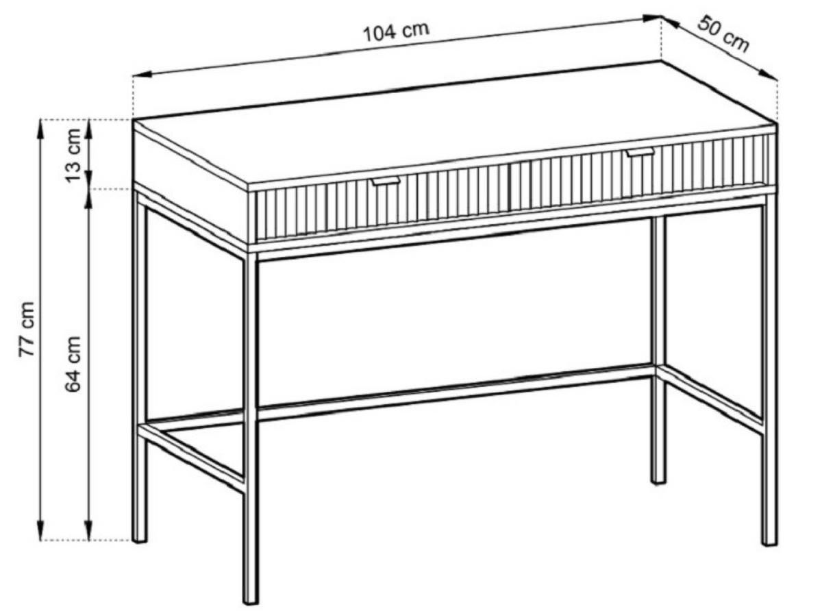 KONSOLENTISCH Schwarz NEW Schwarz Mit Metallgestell - Schwarz, Holzwerkstoff (50/50/77cm) - Sepro Meble