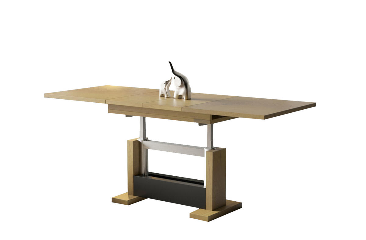 COUCHTISCH Kella höhenverstellbar ausziehbar bis 170 cm - Eichefarben, Holzwerkstoff (110/65/58cm) - Endo-Moebel