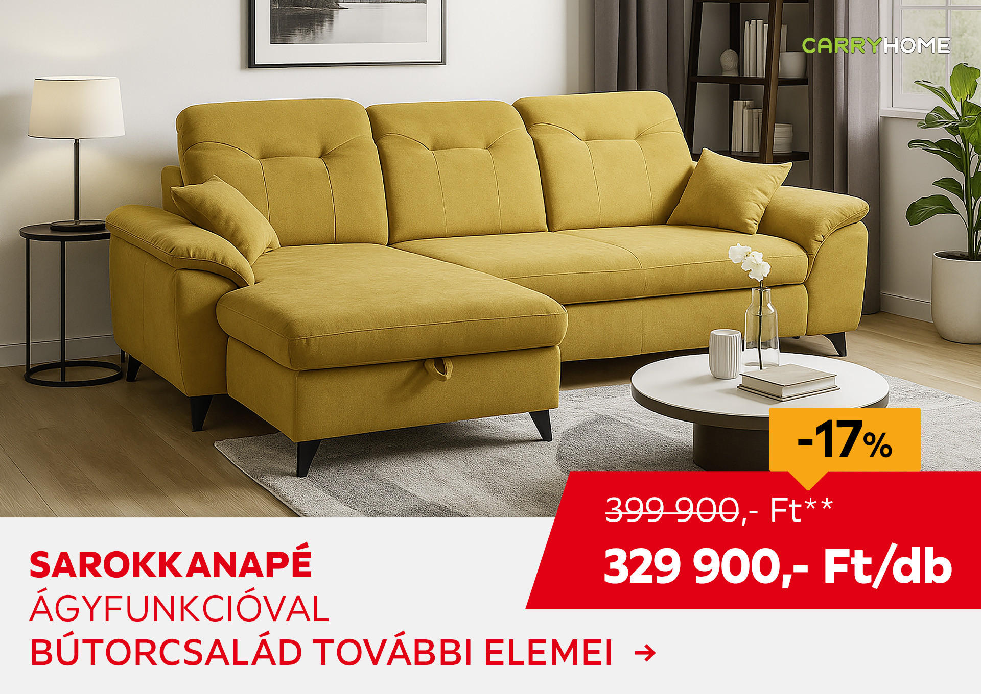 SAROKKANAPÉ Kiemelt termék 399900 Ft.- helyett 329900 Ft.-