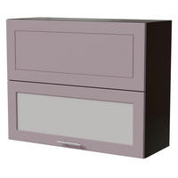 KLAPPHÄNGESCHRANK Bari W8BS/90-AV Schwarz / RAL 4009 pastellviolett 90 / 32,5 / 72cm - Violett/Schwarz, Holz/Holzwerkstoff (90/72/32.5cm) - Feldmann-Wohnen