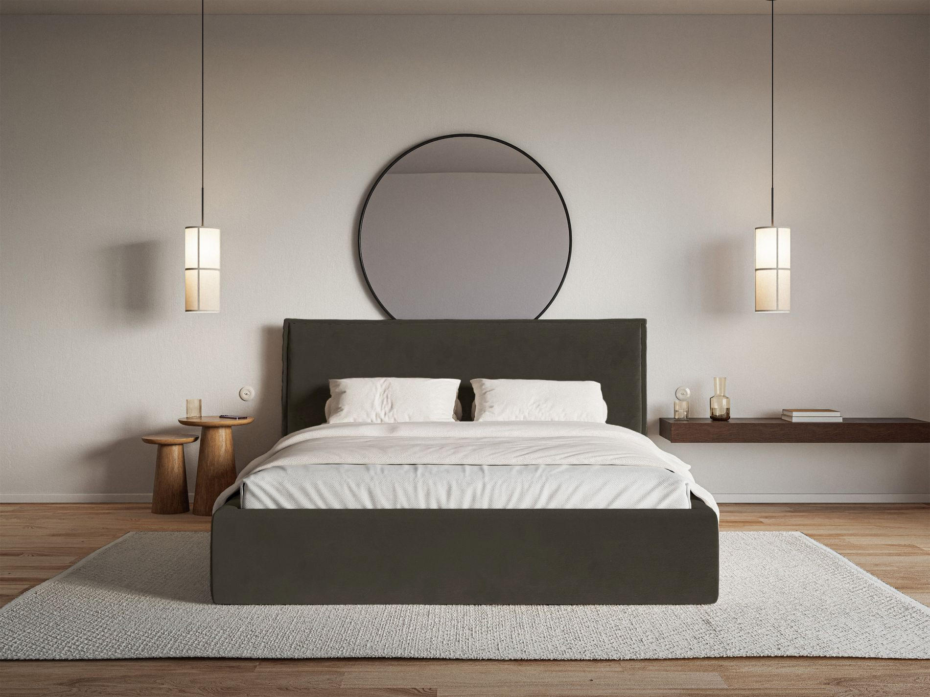 POLSTERBETT Softie Dunkelgrün Velours 140x200 - Dunkelgrün, Textil (140/200cm) - Selsey