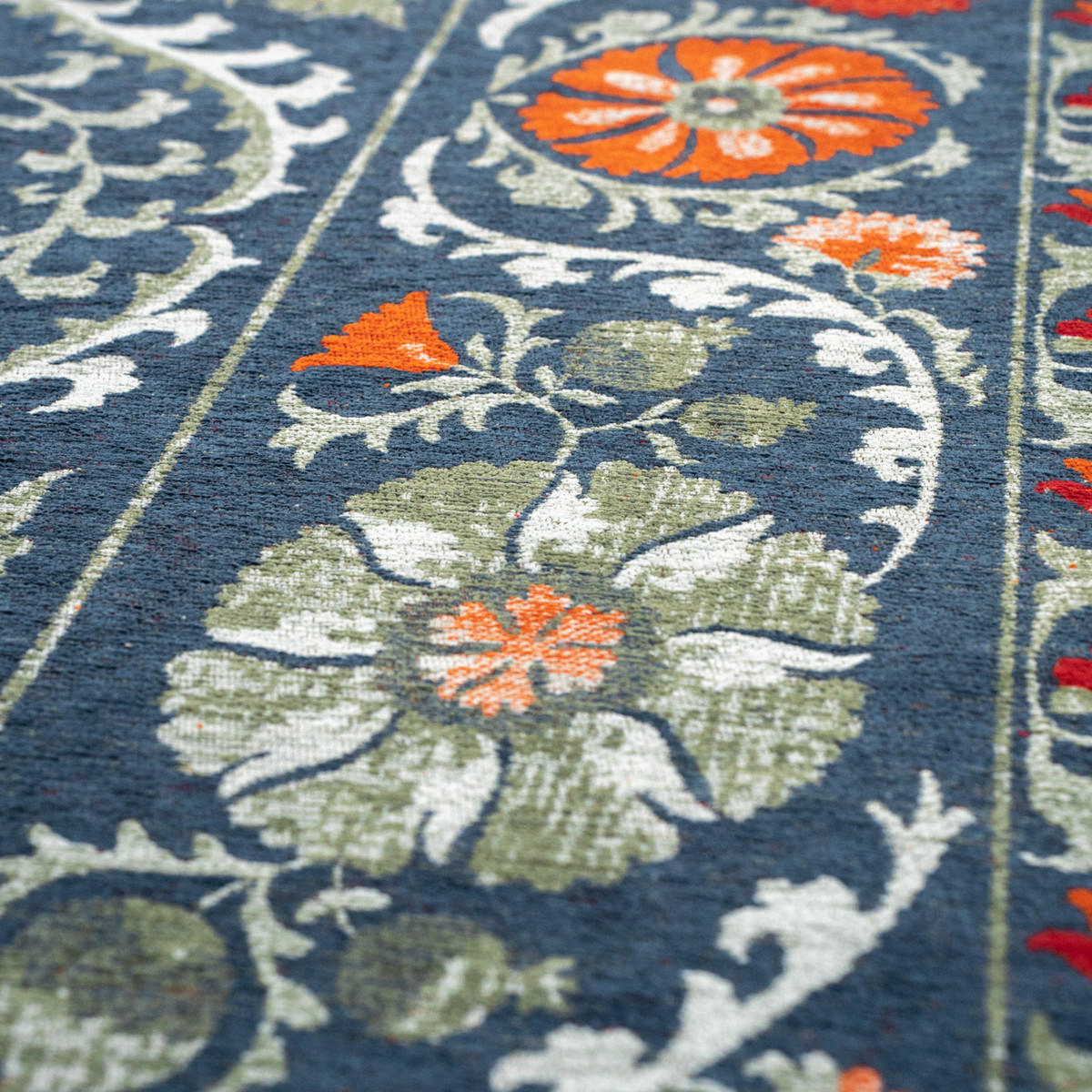 TEPPICH Nordic Suzani 140/200 cm - Blau, Textil (140/200cm) - Louis De Poortere