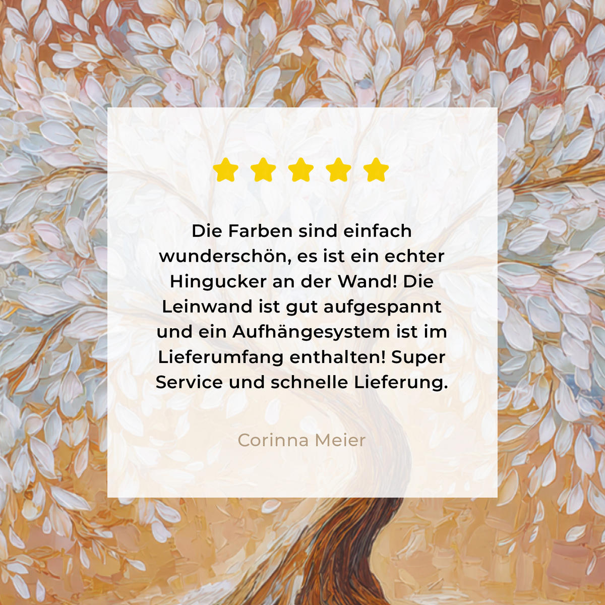 LEINWANDBILD Abstrakt - Baum - Weiß - Blätter Wandbild Wohnzimmer 60x80 cm - Braun, Textil (60/80cm) - MuchoWow