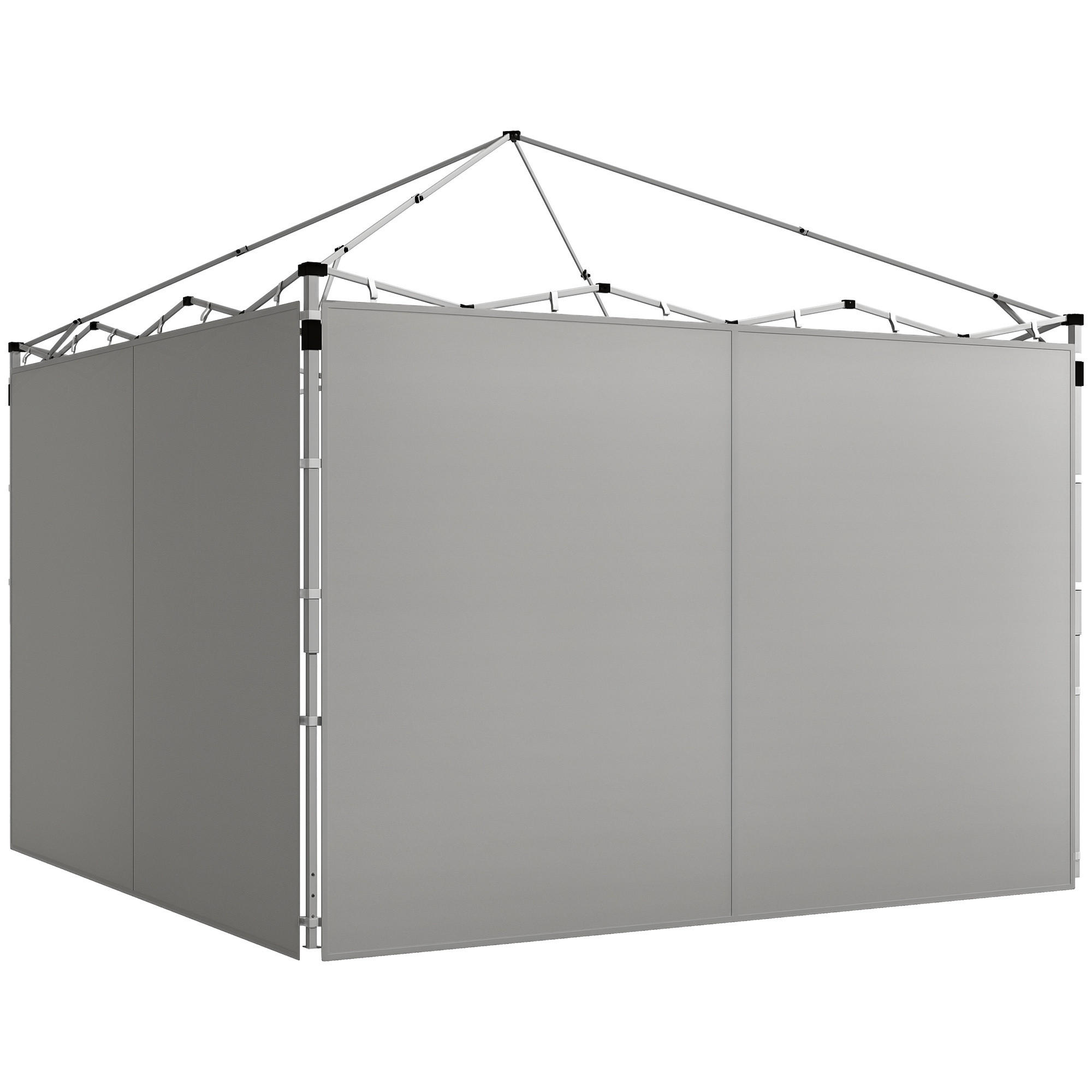 SEITENWÄNDE DE-12619 295/195 cm 2er-Set für 3x3/3x6 m Grau - Grau, Textil (1/195/295cm) - ComfortXL