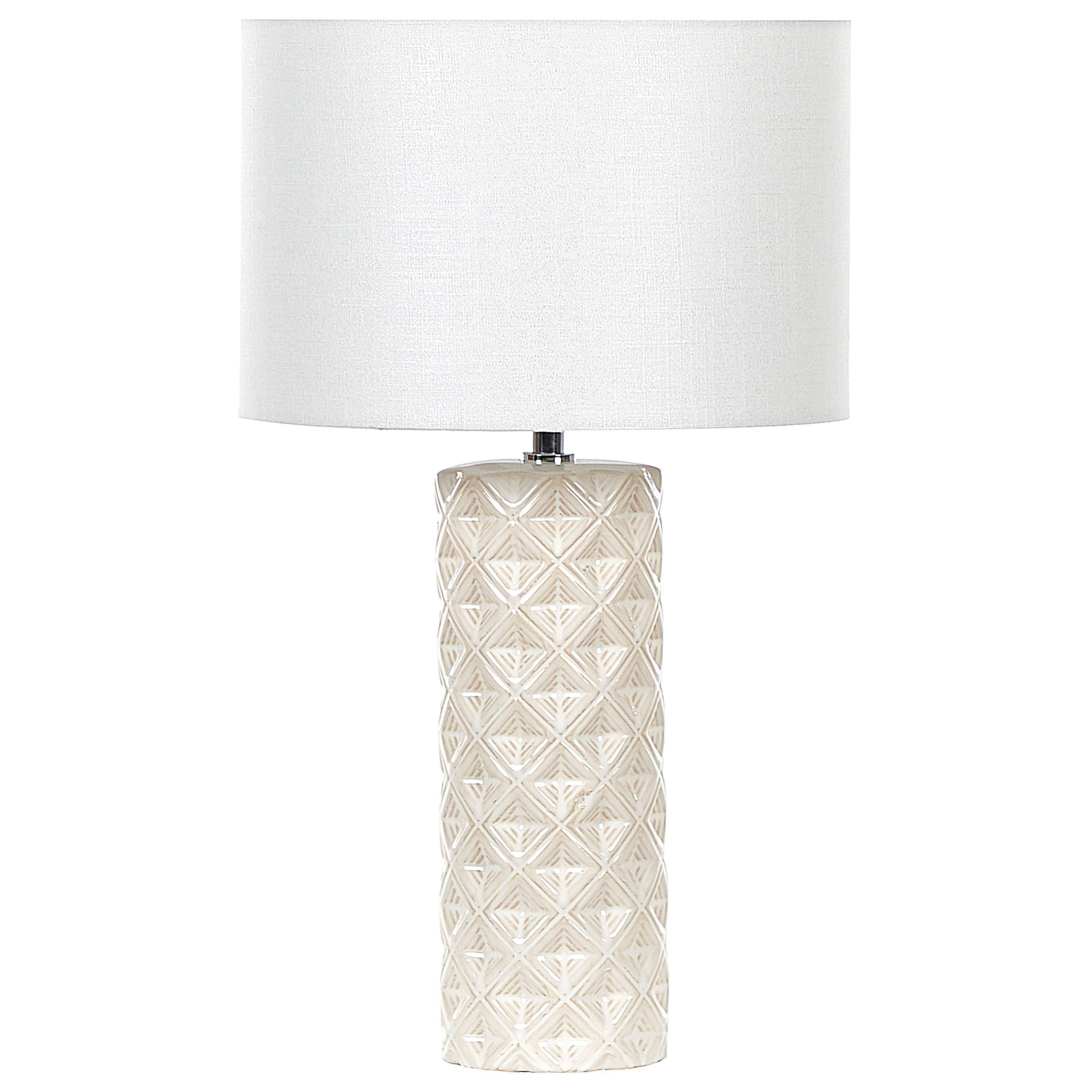 TISCHLAMPE Balonne 28/28/49 cm - Weiß, Keramik (28/28/49cm) - Beliani