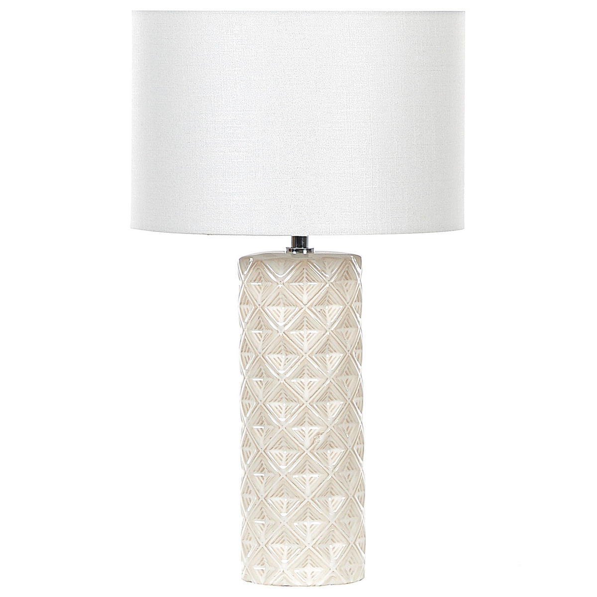 TISCHLAMPE Balonne 28/28/49 cm - Weiß, Keramik (28/28/49cm) - Beliani