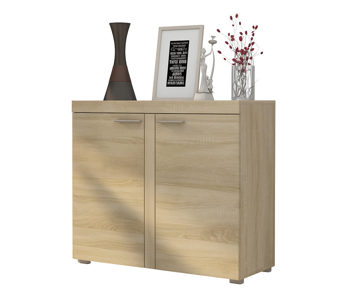 Meblini Sideboard Sonoma Eiche 97x80x40 cm