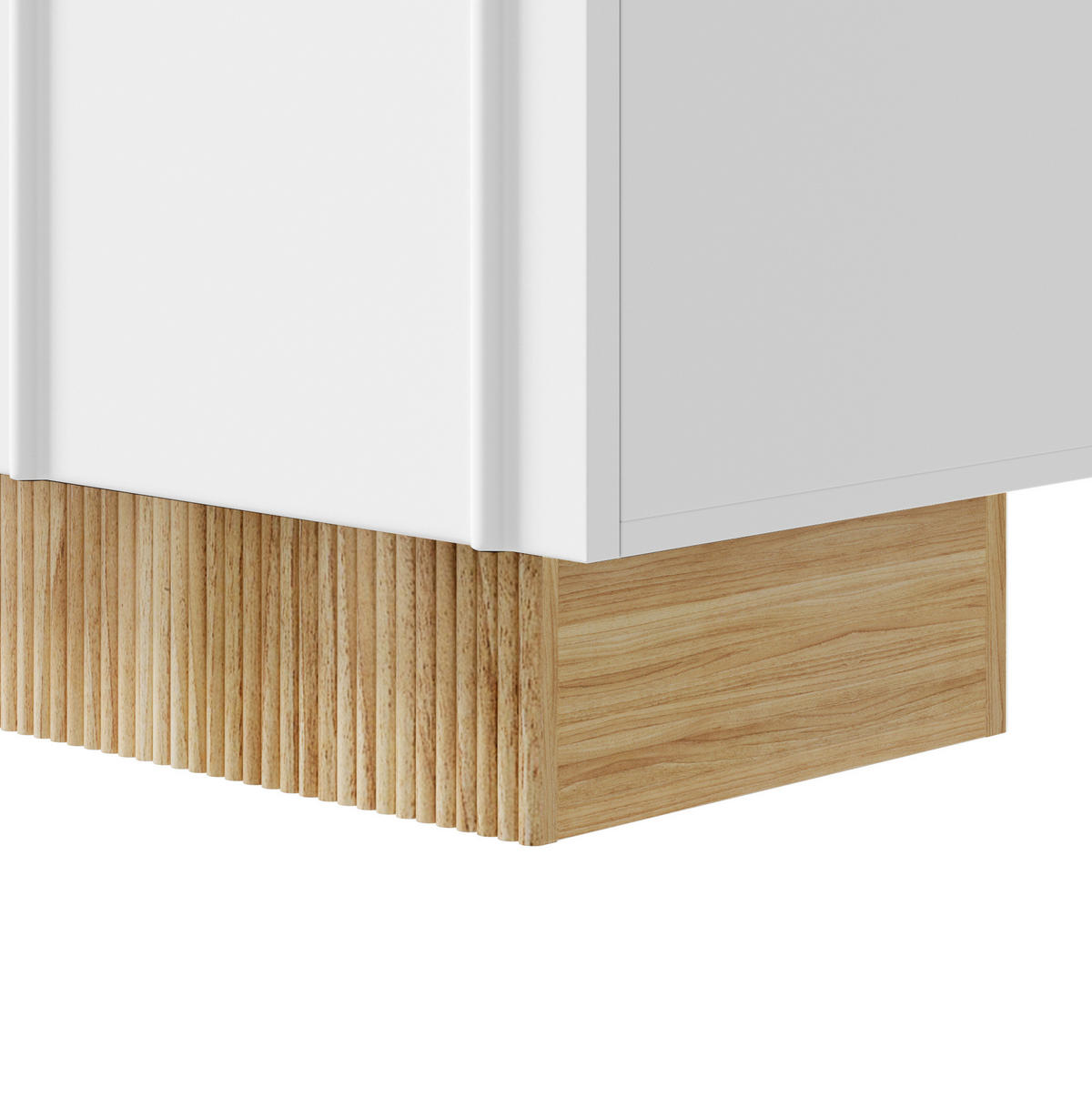 KOMMODE 160/75/38 cm Weiß aus Spanplatte mit 4 Türen - Weiß, Holzwerkstoff (38/75/160cm) - OKMYHOME