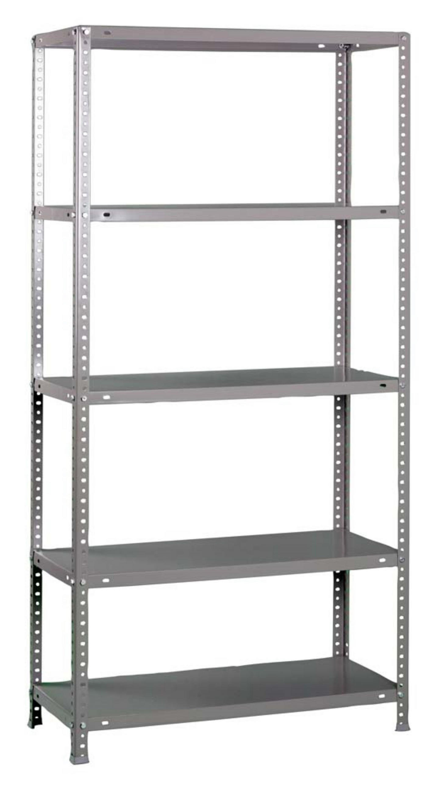 SCHRAUBREGAL PANDA TALL | HxBxT 200x100x50cm | 5 Fachböden | Fachlast 100kg | Verzinkt - Silberfarben, Metall (100/200/50cm) - PROREGAL