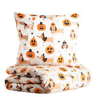 BETTWÄSCHE Ghost Town Mikrofaser 140/200 cm - Orange, Textil (140/200cm) - Homla
