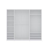 OFFENER-GARDEROBENSCHRANK TRES M/B Weiß 230/206/51 cm - Weiß, Holzwerkstoff (230/206/51cm) - Marmex Möbel