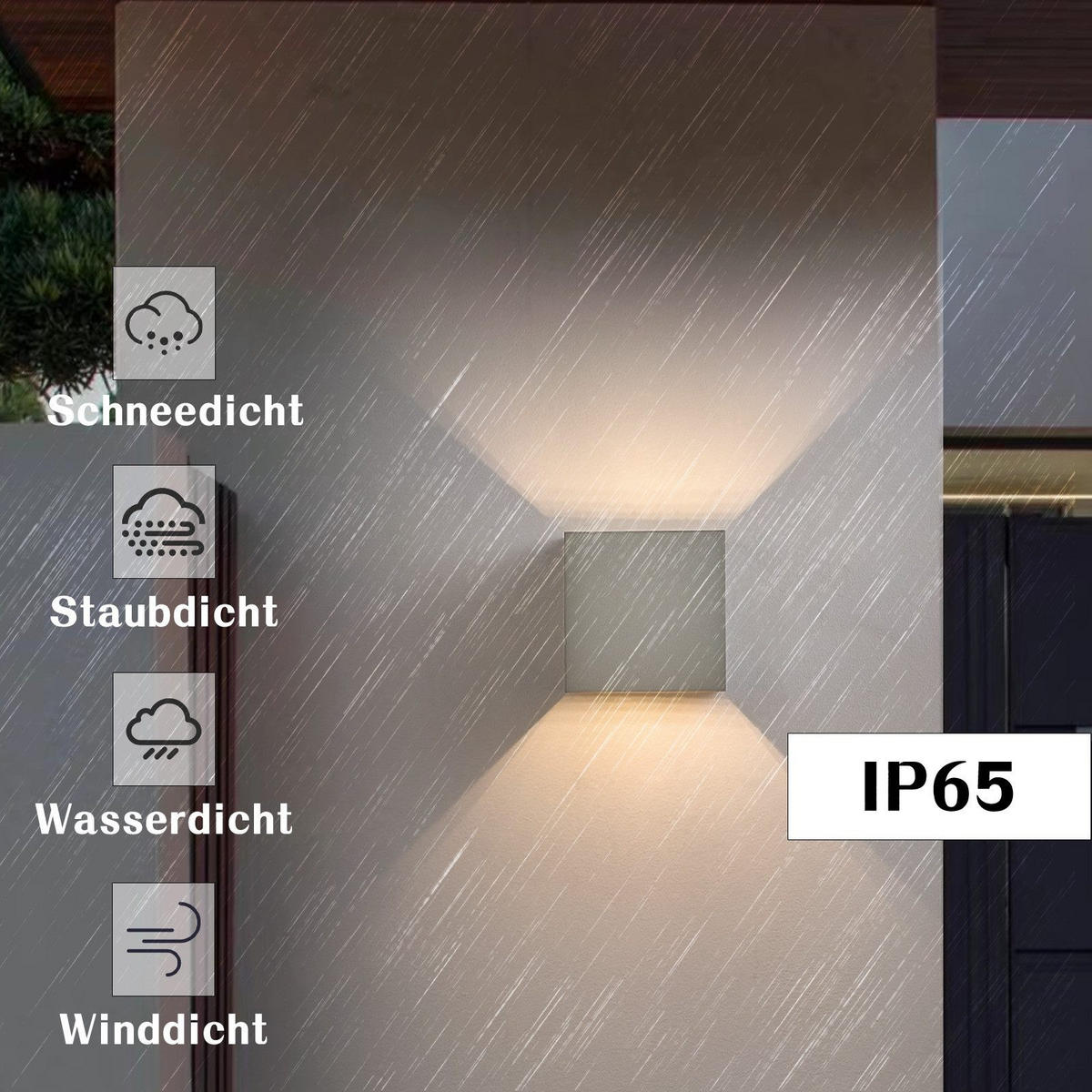 WANDLEUCHTE Inspiration - Grau, Metall (10/10/10cm) - Nettlife