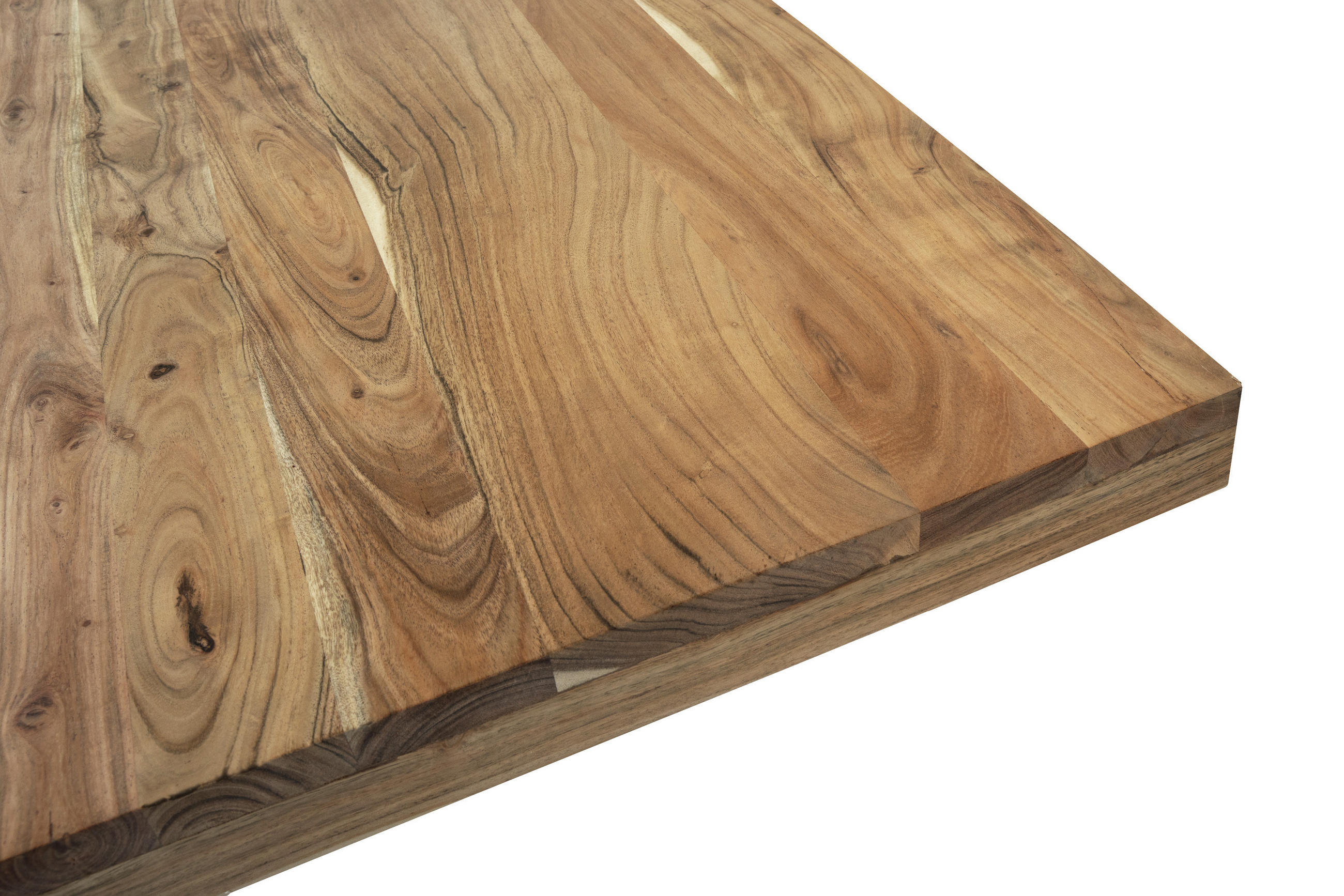 ESSTISCH RIO - Schwarz/Naturfarben, Holz/Metall (80/140/77cm) - SAM