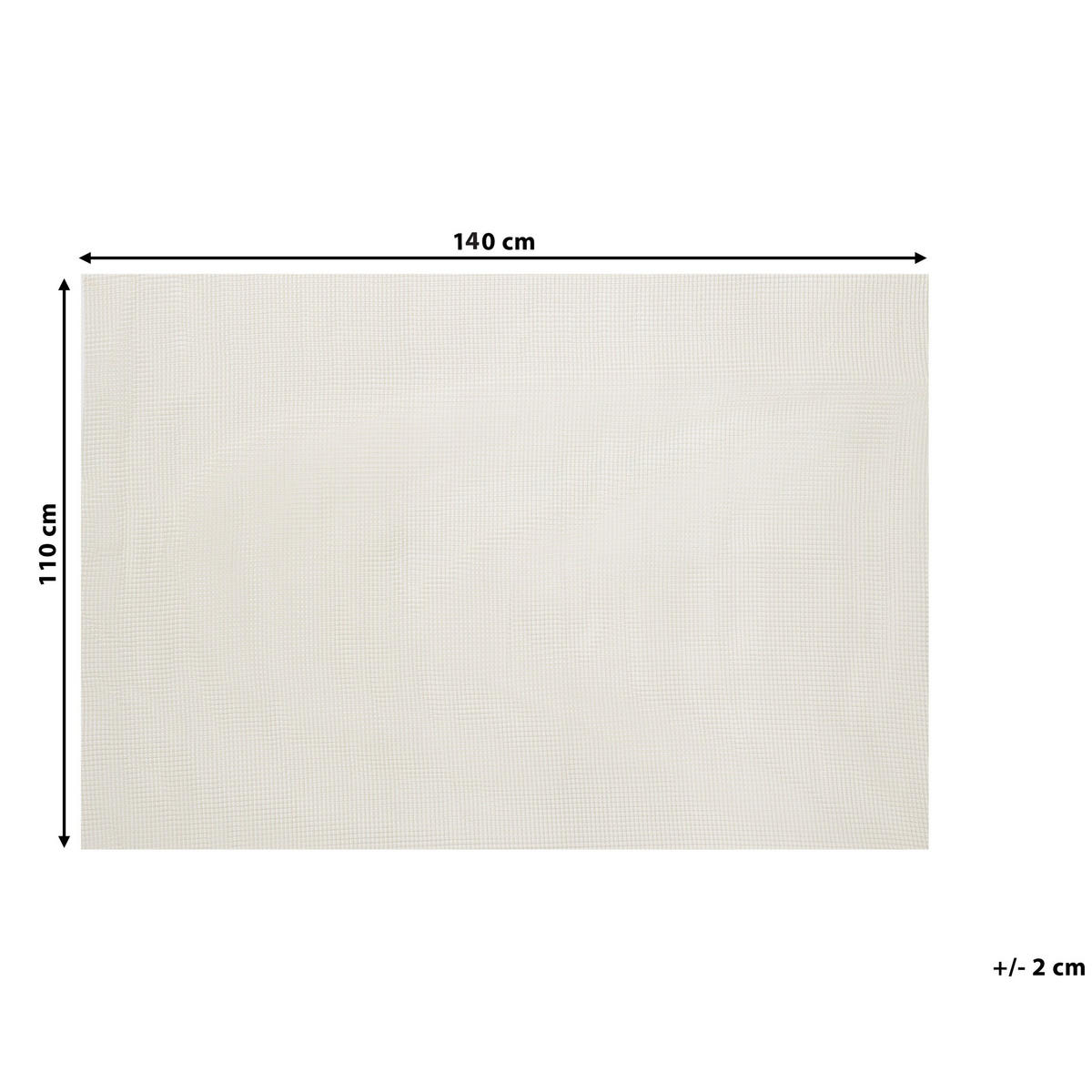 ANTIRUTSCHMATTE Balad 140/110 cm - Weiß, Kunststoff (110/140cm) - Beliani