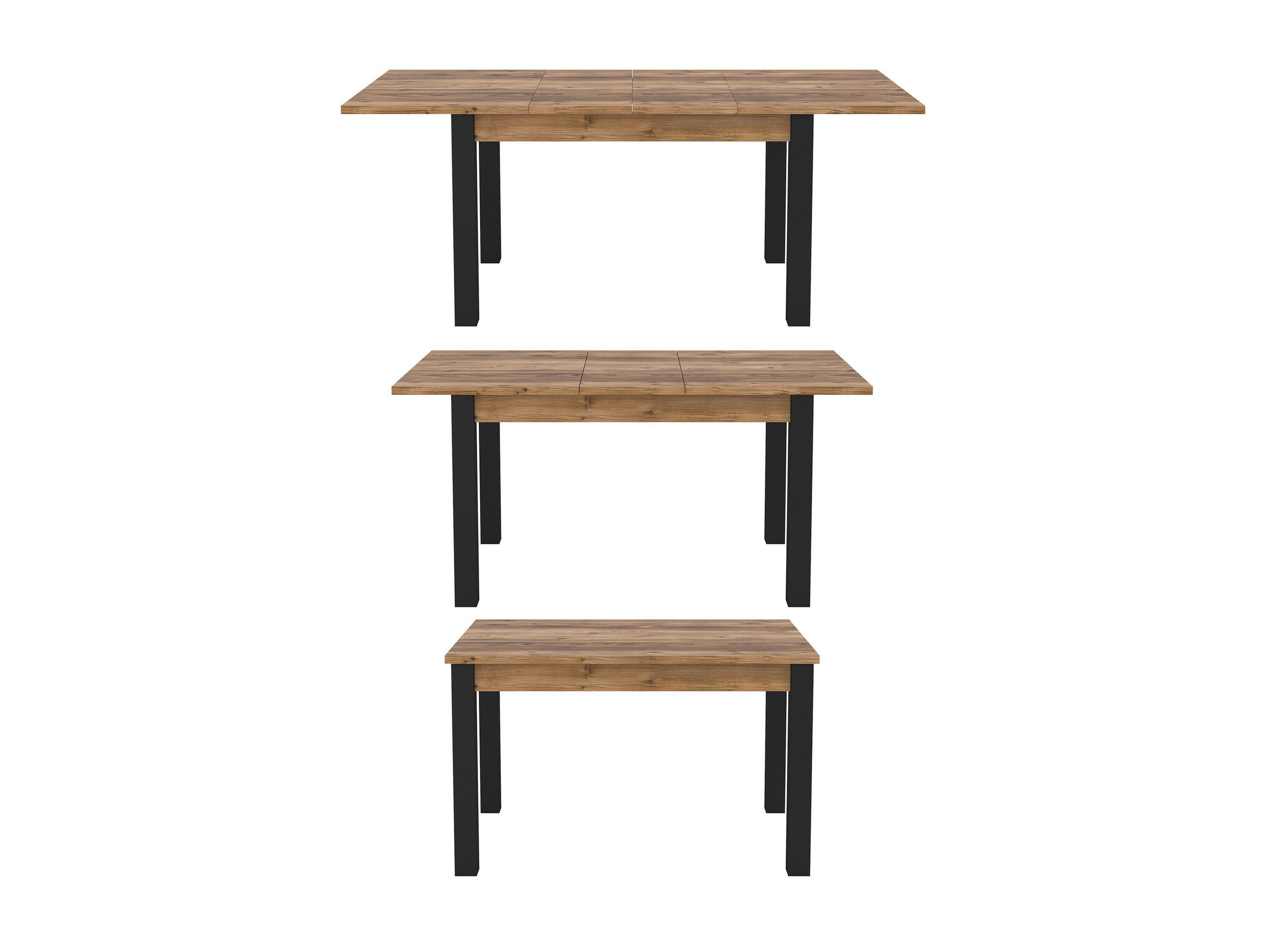 ESSTISCH ALIVO Ausziehbar 130 - 175 / 85 x 77 cm - Schwarz, Holz (130/85/77cm) - MASSENO