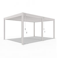 PERGOLA Deluxe Voll-Alu Pergola 3,6 x 5,3 M Ivory Sand Lamellendach - Beige, Metall (360/255/530cm) - WEIDE