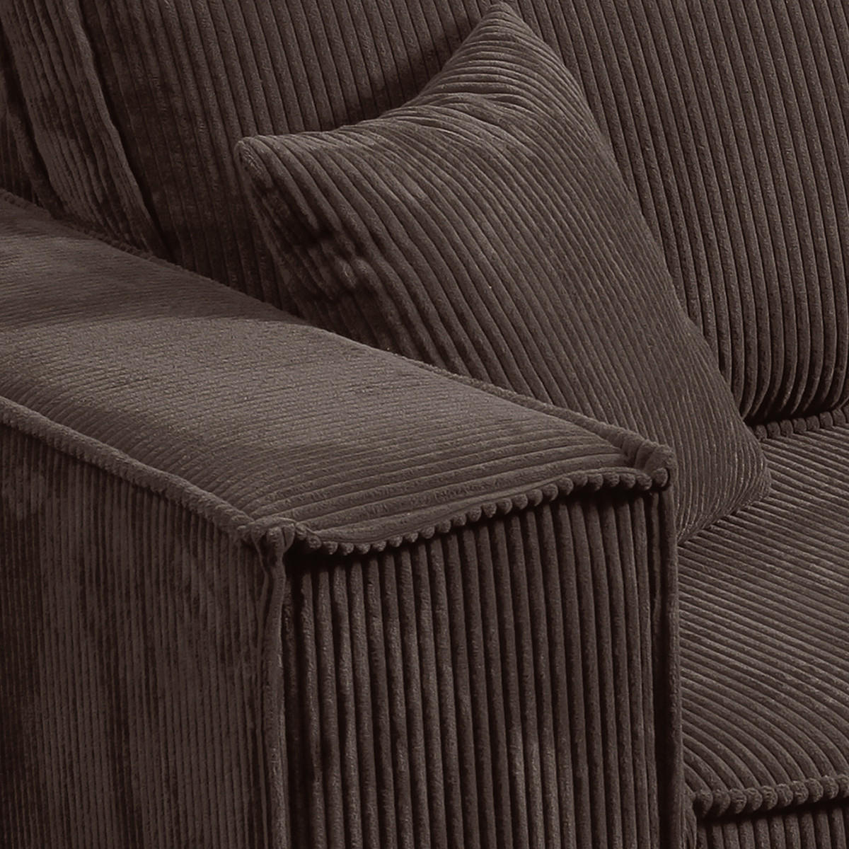 SOFA Isaac 4 Sitzplätze Braun - Braun, Holzwerkstoff (255/85/105cm) - Petits-meubles