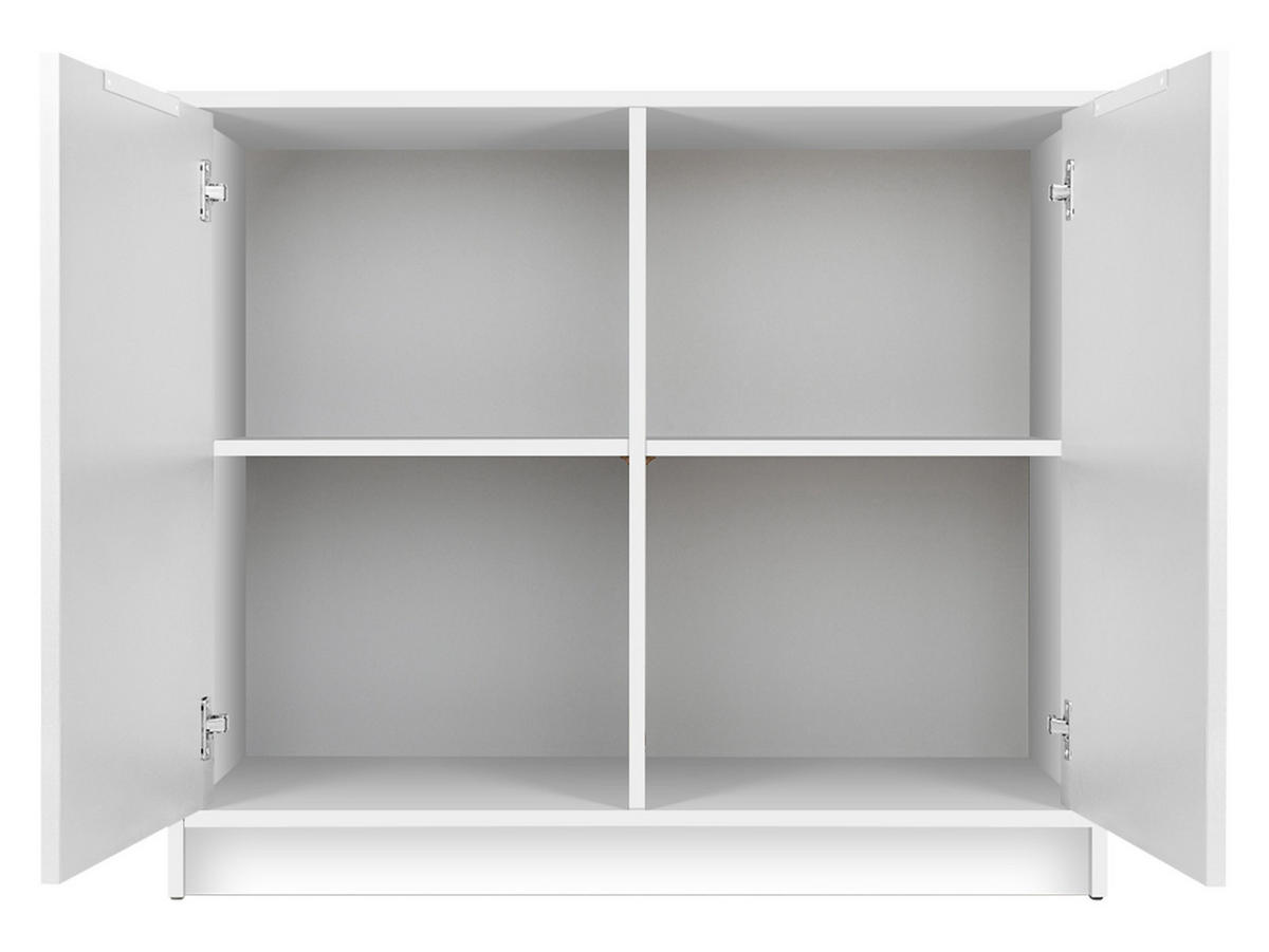 KOMMODE Bali Lux 2D - Eichefarben/Weiß, Holzwerkstoff (94/82/41cm) - MIRJAN24