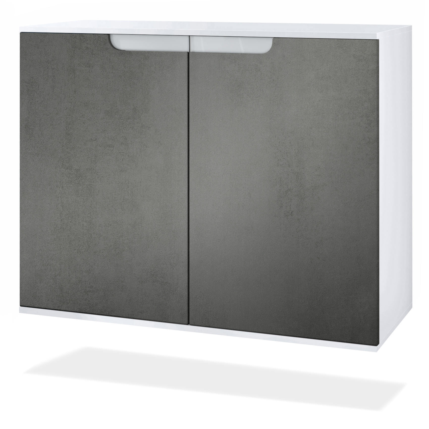KOMMODE Sylt Beton Dunkel Optik - Dunkelgrau, Holzwerkstoff (92.5/73.5/35cm) - Vladon
