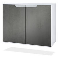 KOMMODE Sylt Beton Dunkel Optik - Dunkelgrau, Holzwerkstoff (92.5/73.5/35cm) - Vladon