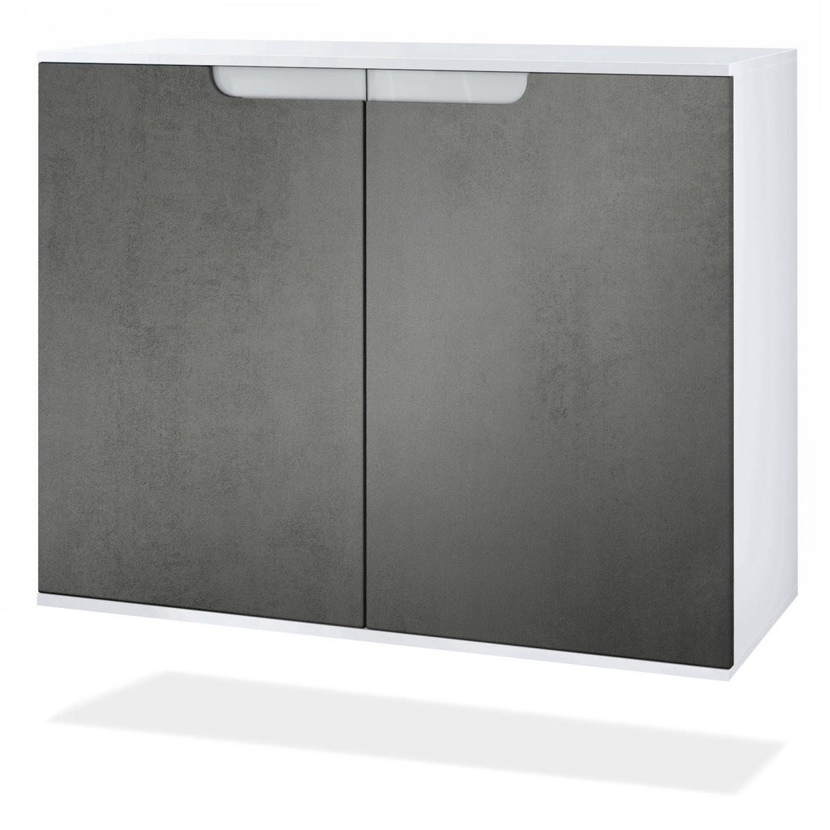 KOMMODE Sylt Beton Dunkel Optik - Dunkelgrau, Holzwerkstoff (92.5/73.5/35cm) - Vladon