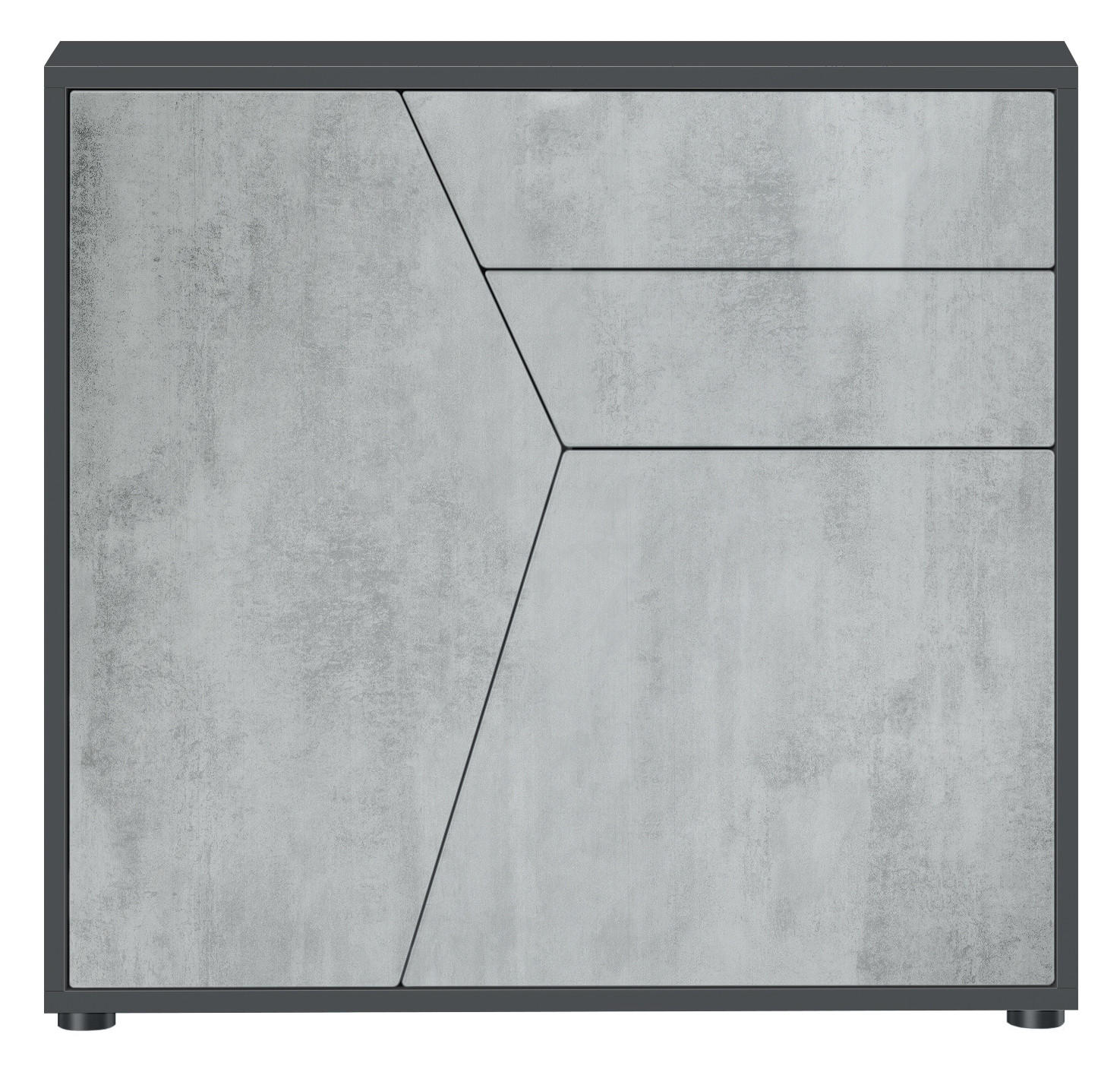 Vladon Kommode Hellgrau 79x74x36 cm