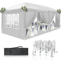 FALTPAVILLON 3 x 6 m Weiß mit 6 Seitenteilen - Weiß, Textil (300/255/600cm)
