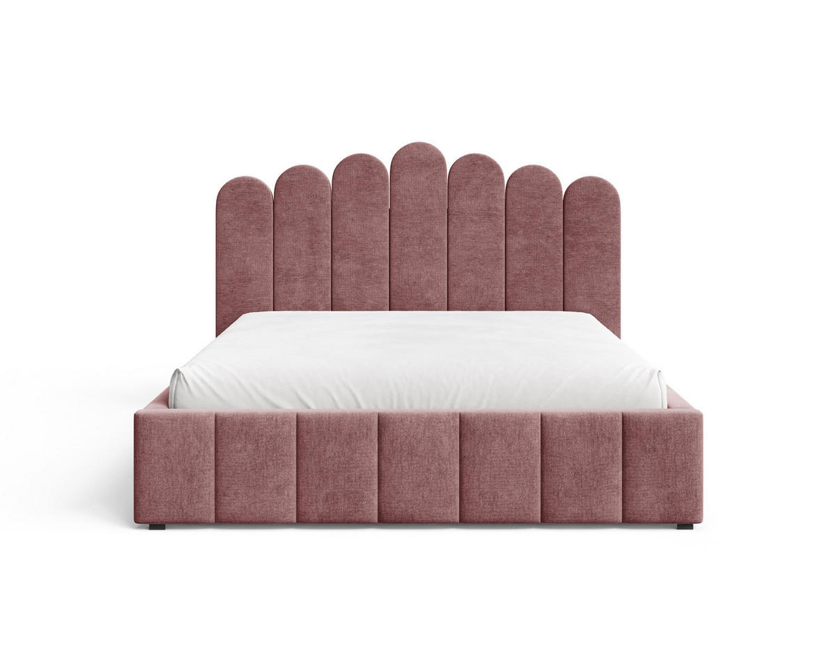 POLSTERBETT 03 140 x 200 cm – Tresor – Bett mit Gasdruckfedern und Stauraum - Rot, Holz (140/200cm) - ROYAL24_MARKT