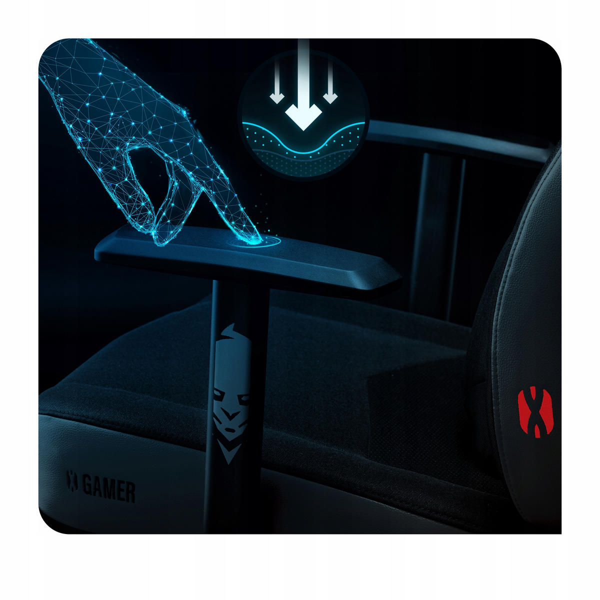 GAMINGSTUHL X-GAMER - Schwarz, Metall (68/118/56cm) - Diablo Chairs