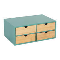 STOLNÍ organizér - různobarevná, dřevo/kompozitní dřevo (21/33/14cm) - Relaxdays